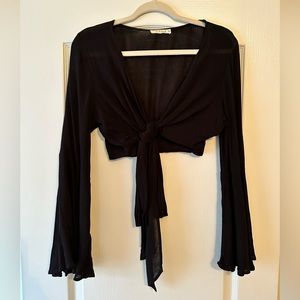 ILLA ILLA Black Crop Top Large